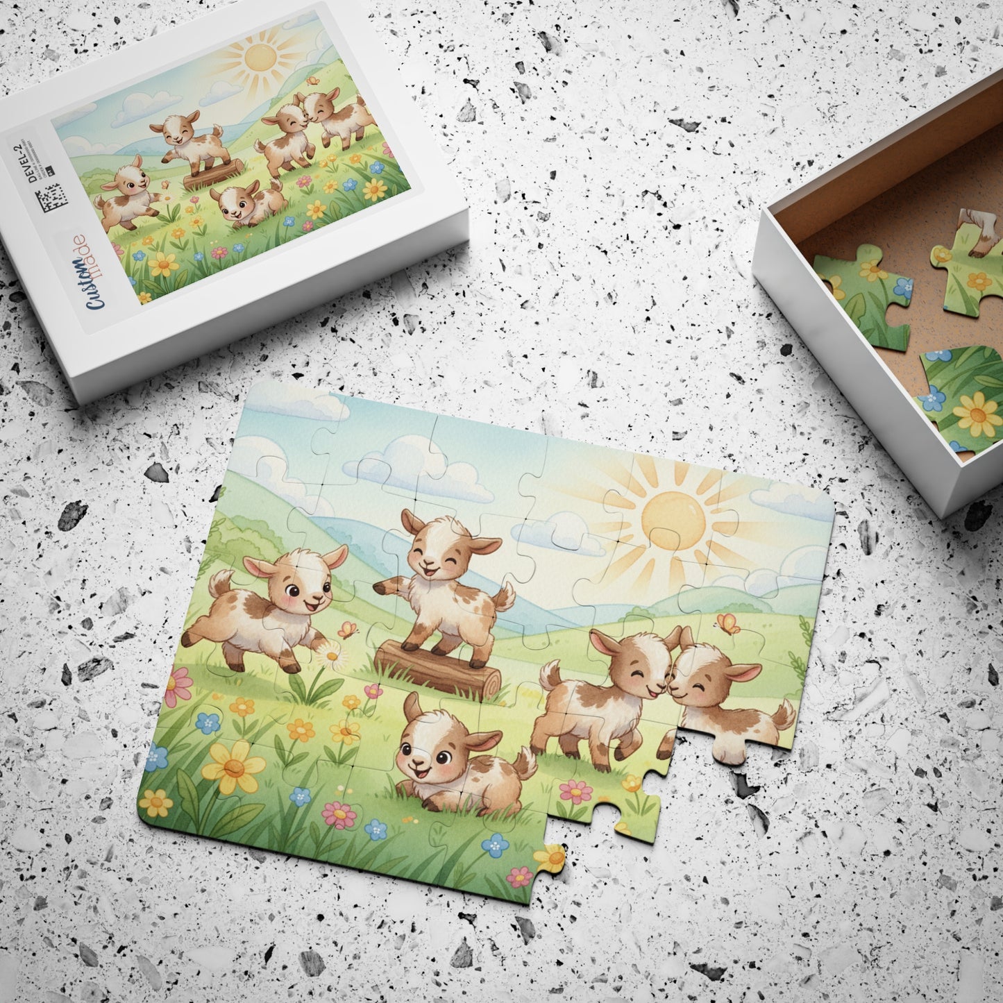 Baby Goats in the Meadow Puzzle — 30 Pieces
