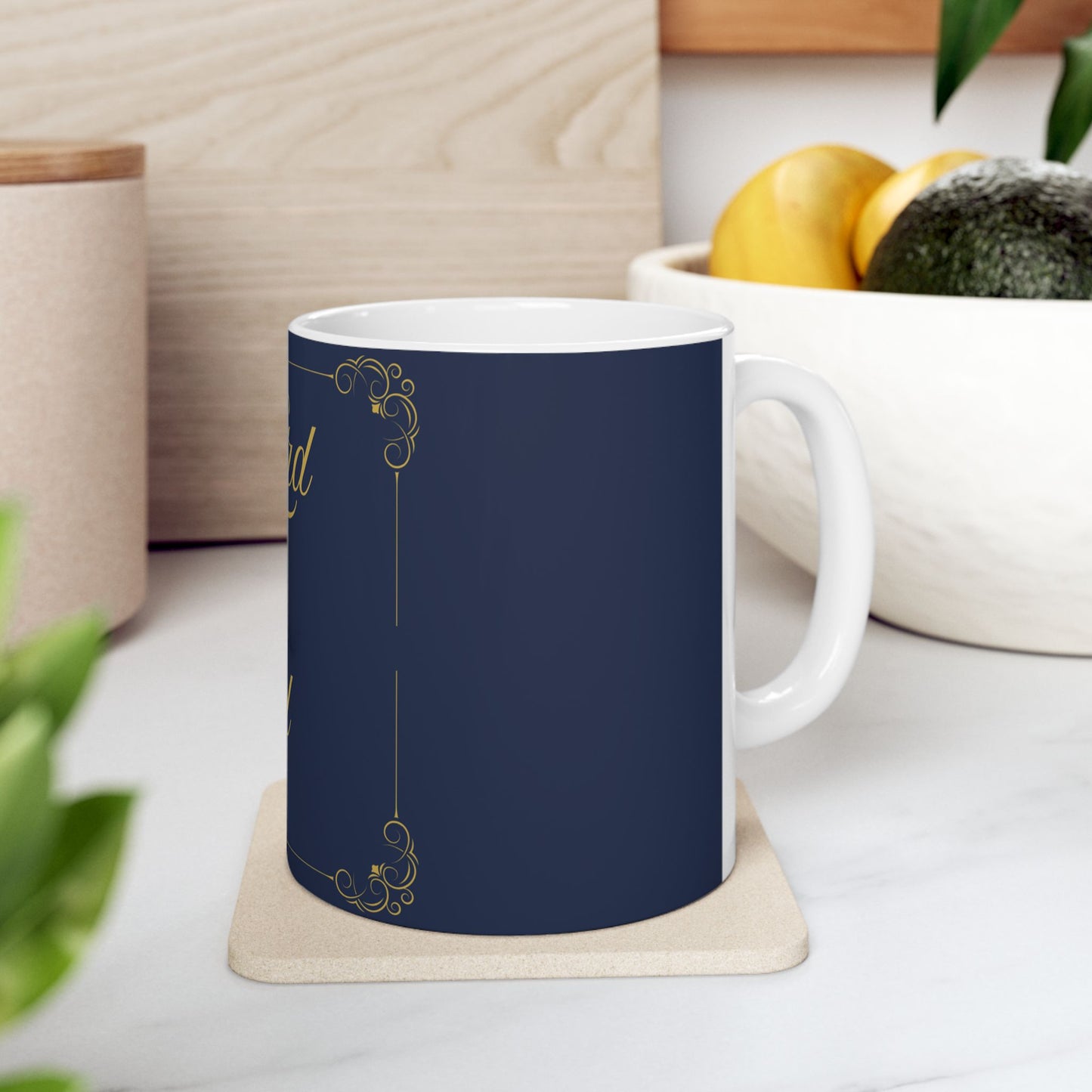 The Lord Is My Shepherd — Inspirational Scripture Mug (11oz/15oz) Navy