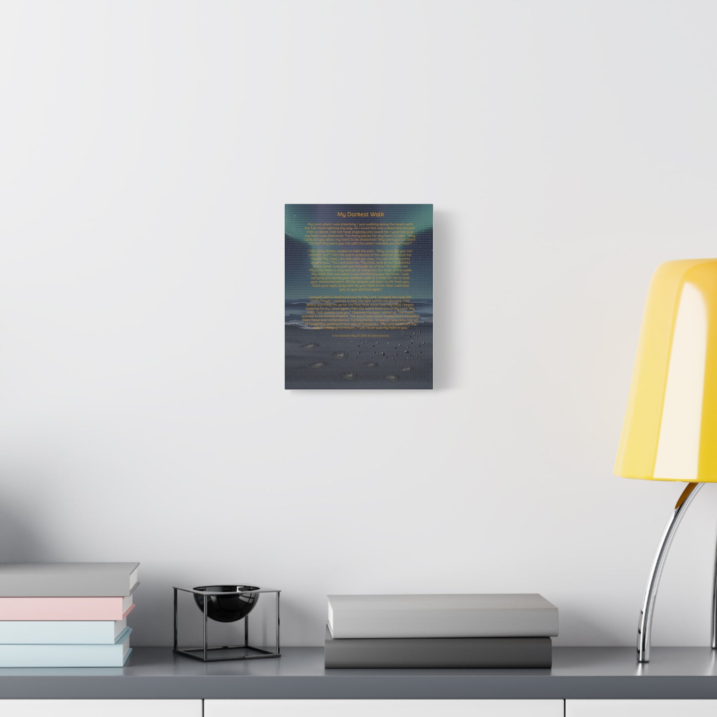 My Darkest Walk | Poem | Matte Canvas (Stretched)