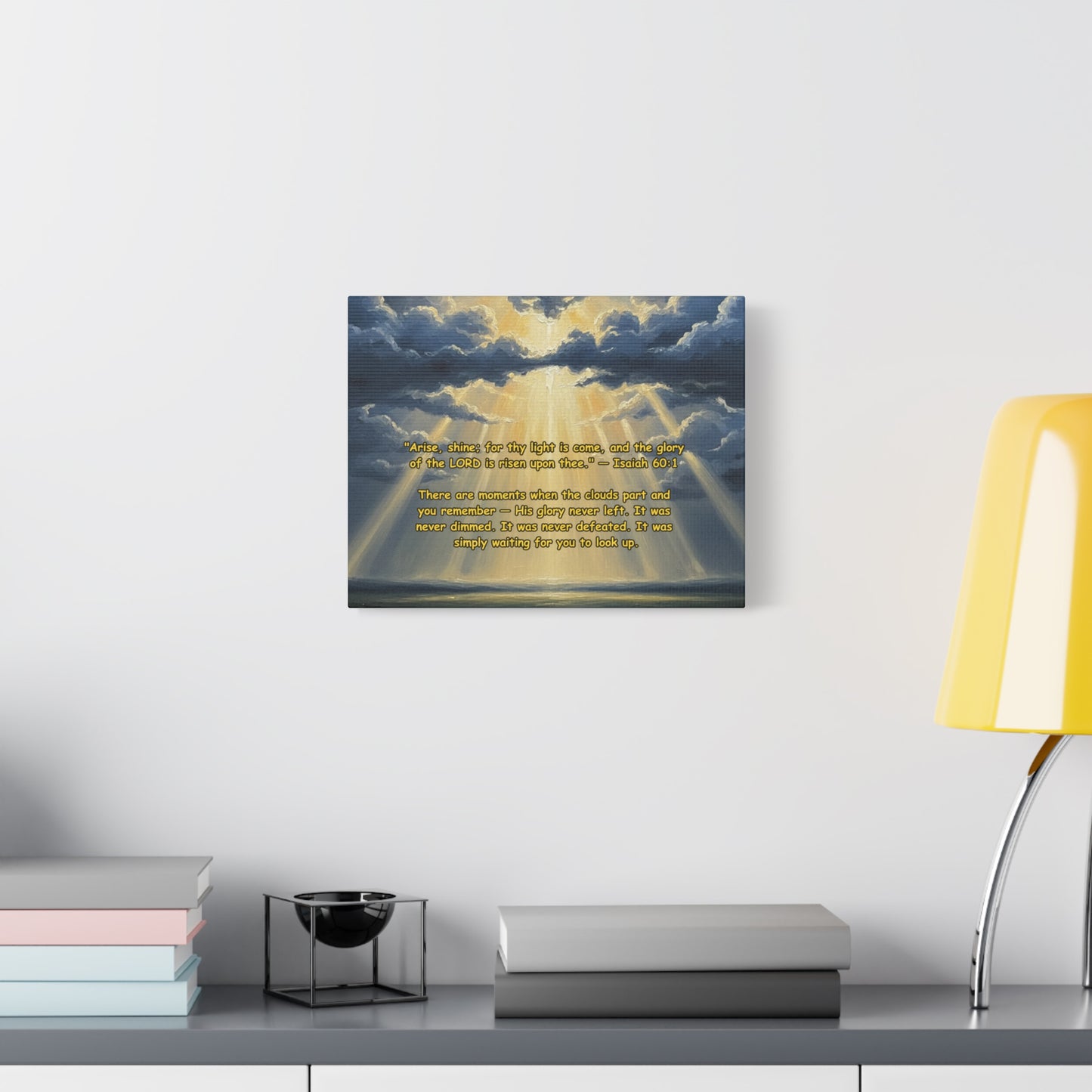 Shekinah Glory | "Thy Light Is Come" | Isaiah 60:1 | Scripture Canvas Wall Art