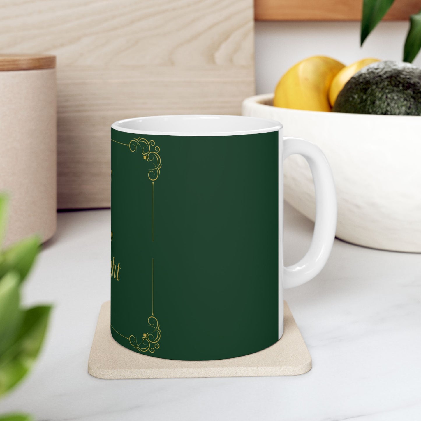 Walk by Faith — Inspirational Scripture Mug (11oz/15oz) Emerald Night | Playfair Display