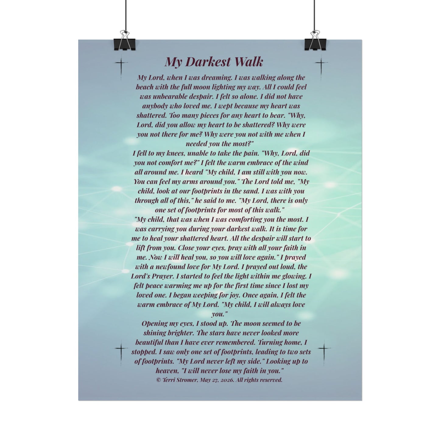 MDW - my loved one - Rolled Poster Inspirational Prayer Wall Art