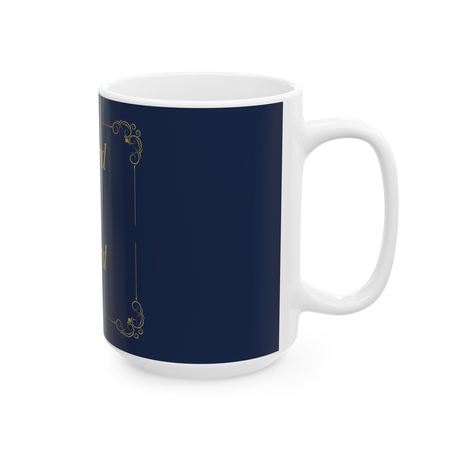 The Lord Is My Shepherd — Inspirational Scripture Mug (11oz/15oz) Navy | Playfair Display