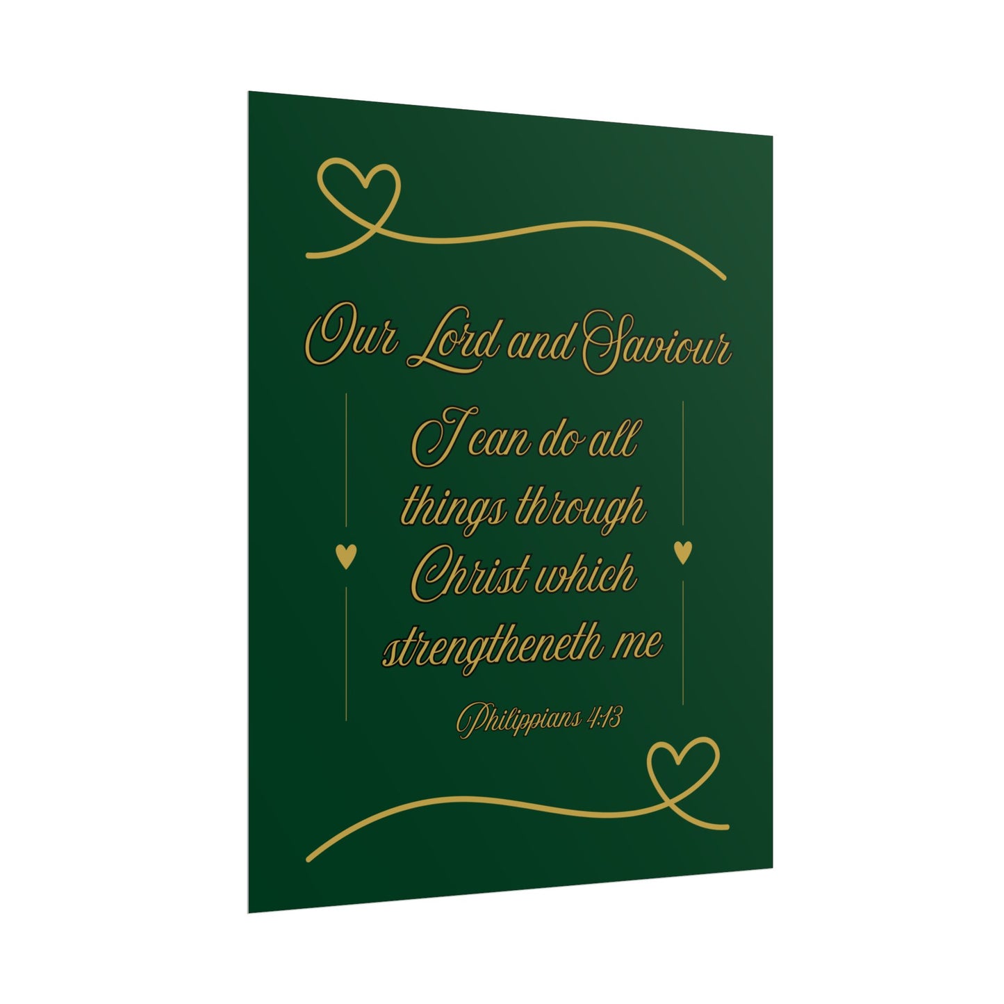 Our Lord and Saviour — Philippians 4:13 Scripture Wall Art Legacy Emerald