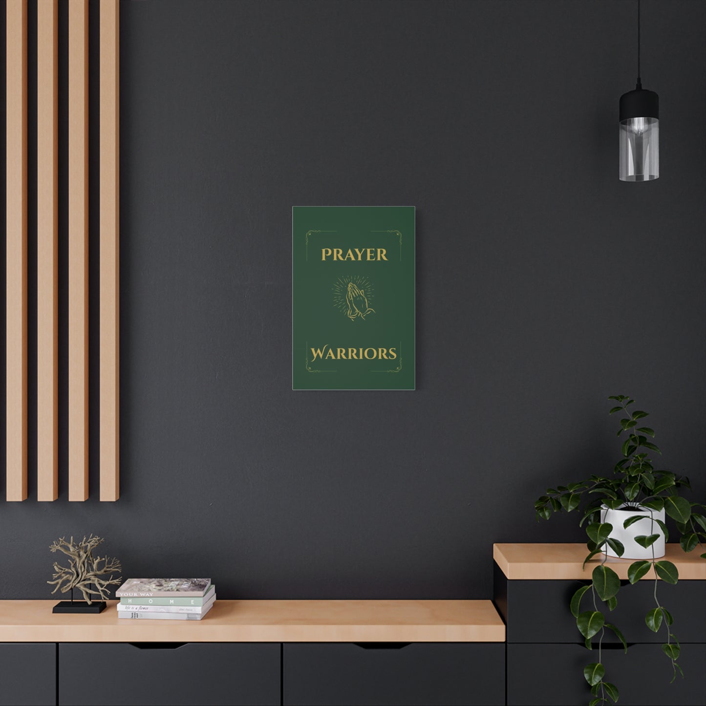 Prayer Warriors Canvas Wall Art — Legacy Emerald with Anointed Gold Text