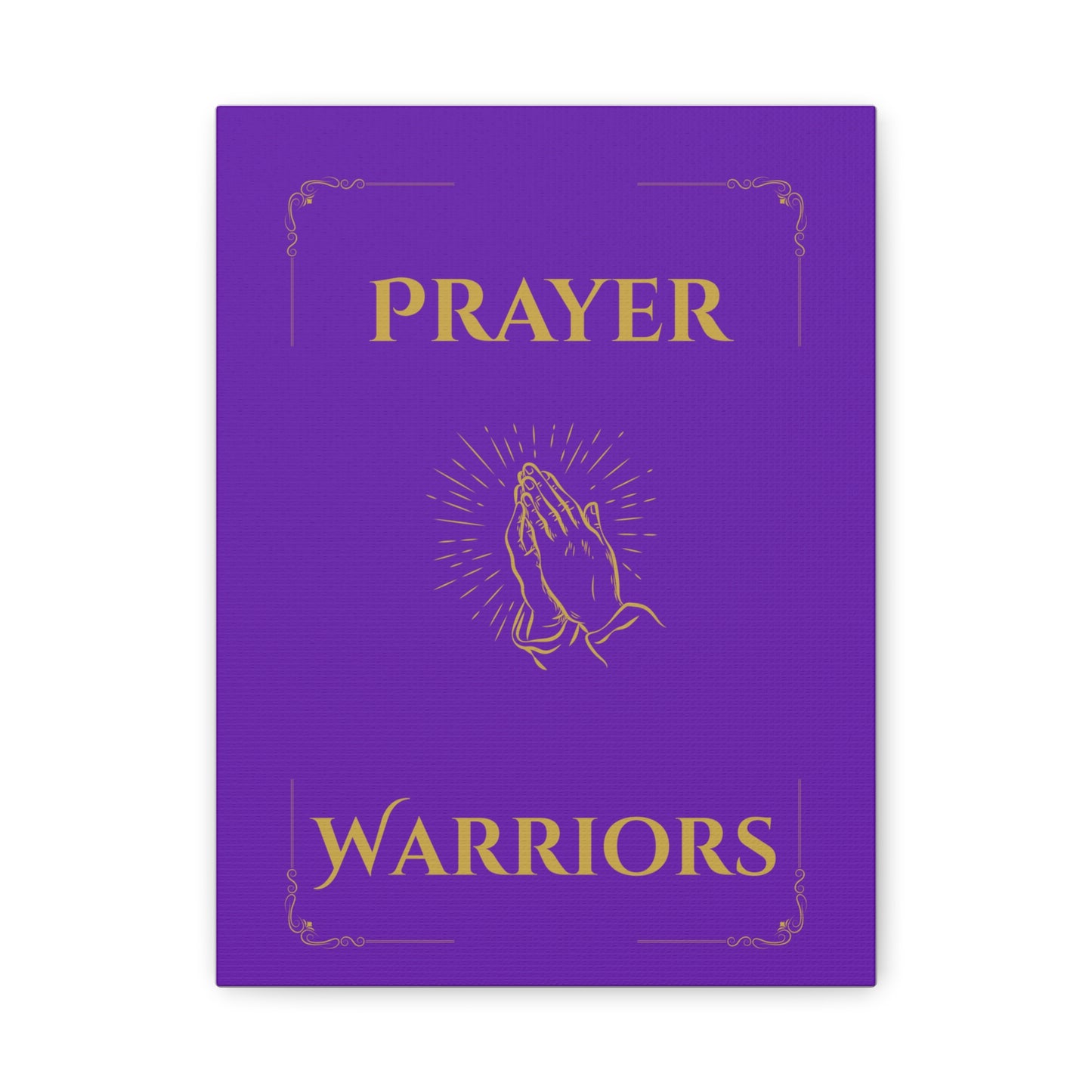 Prayer Warriors Canvas Wall Art — Sovereign Purple with Anointed Gold Text