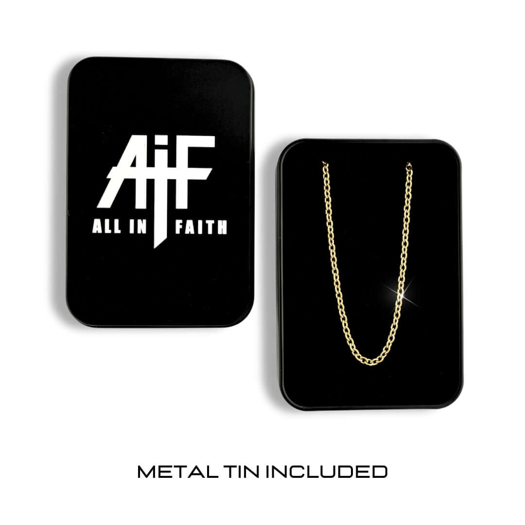"Iced Out" Cross Necklace With Micro Cuban Chain