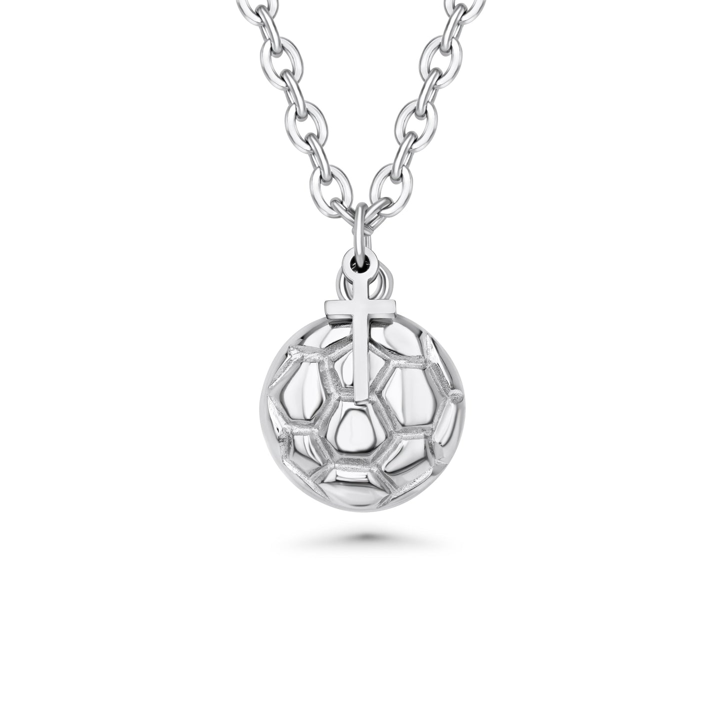 Soccer Ball Dangle Cross Necklace