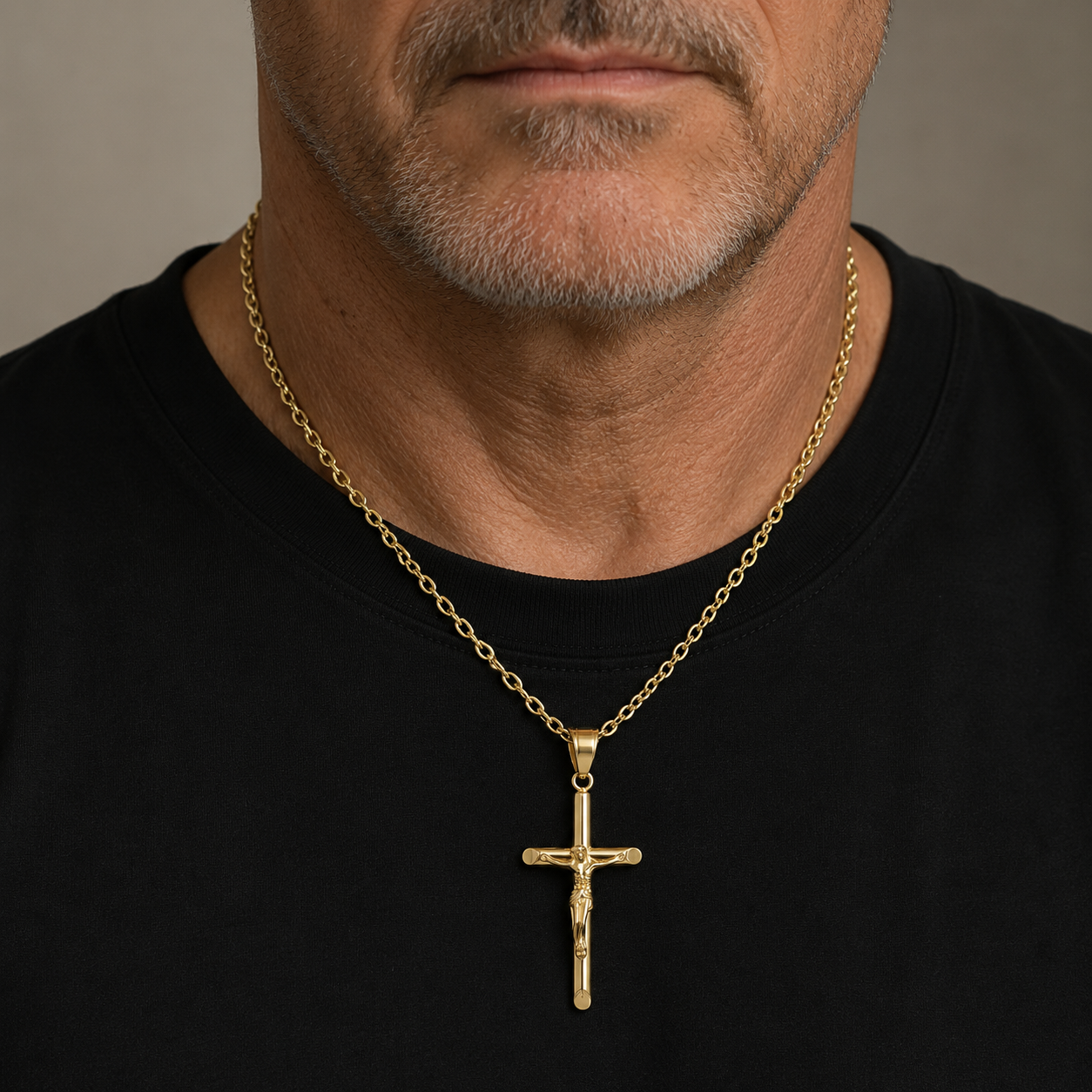 Stainless Steel Crucifix Necklace